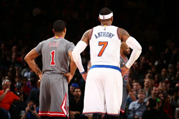 Derrick Rose in Carmelo Anthony bosta v New Yorku združila moči (Foto: espn.com).