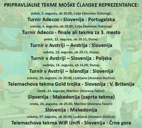 pripravljalne tekme slovenija